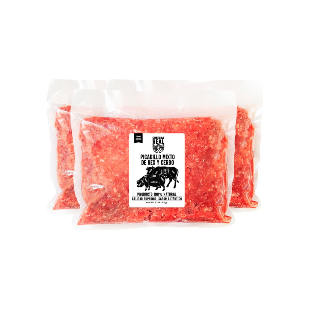 Picadillo mixto de res y cerdo Cosecha Real (3 x 1 kg / 2.2 lb) - Miniatura 1
