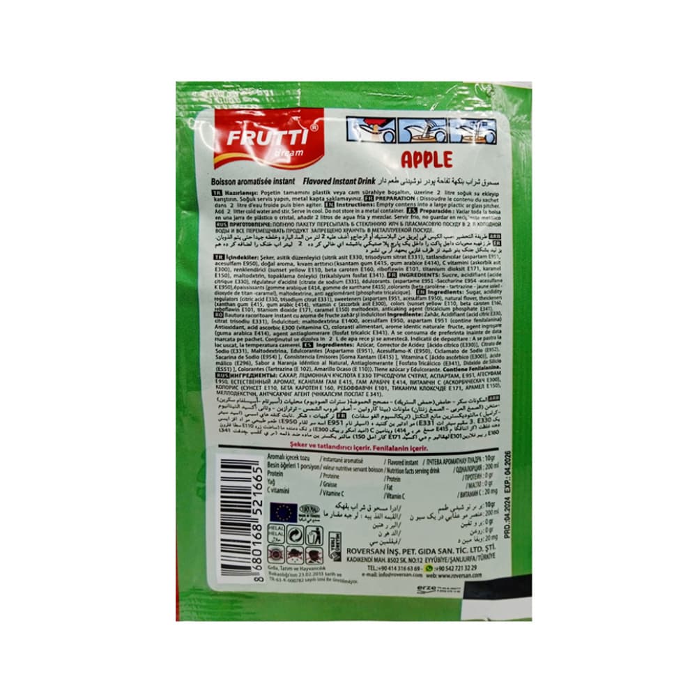 Refresco instantáneo sabor manzana Frutti Dream (10 g) - Miniatura 2