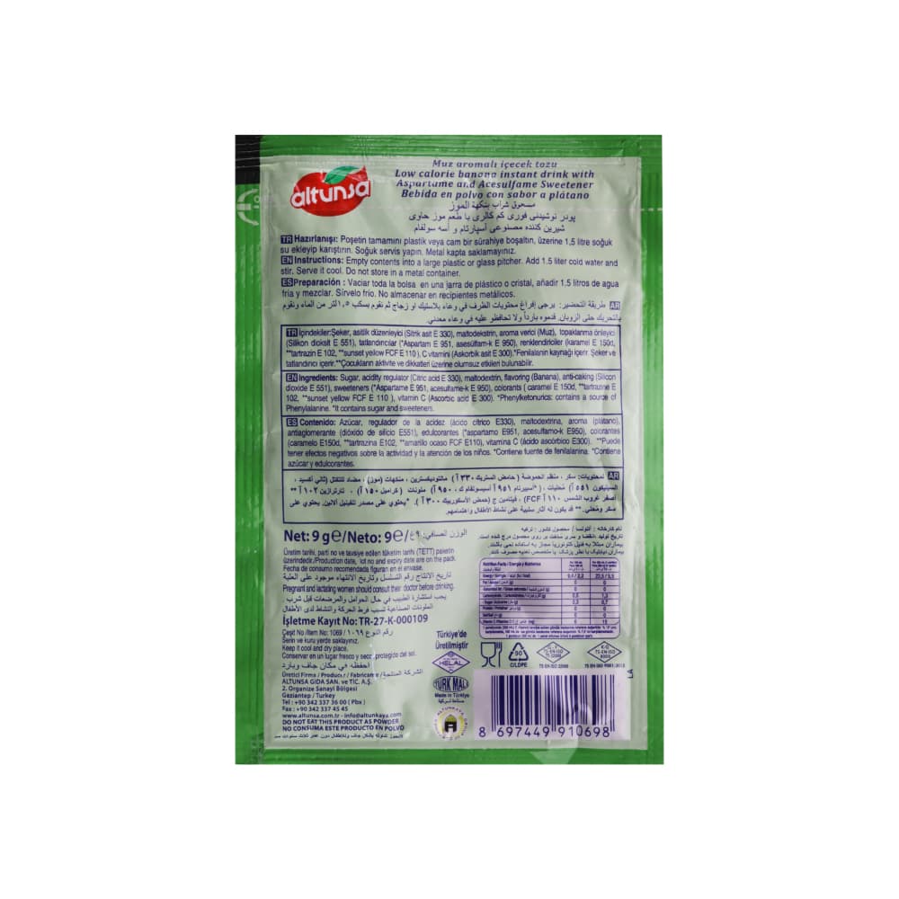 Refresco instántaneo sabor plátano Altunsa (9 g) - Miniatura 2
