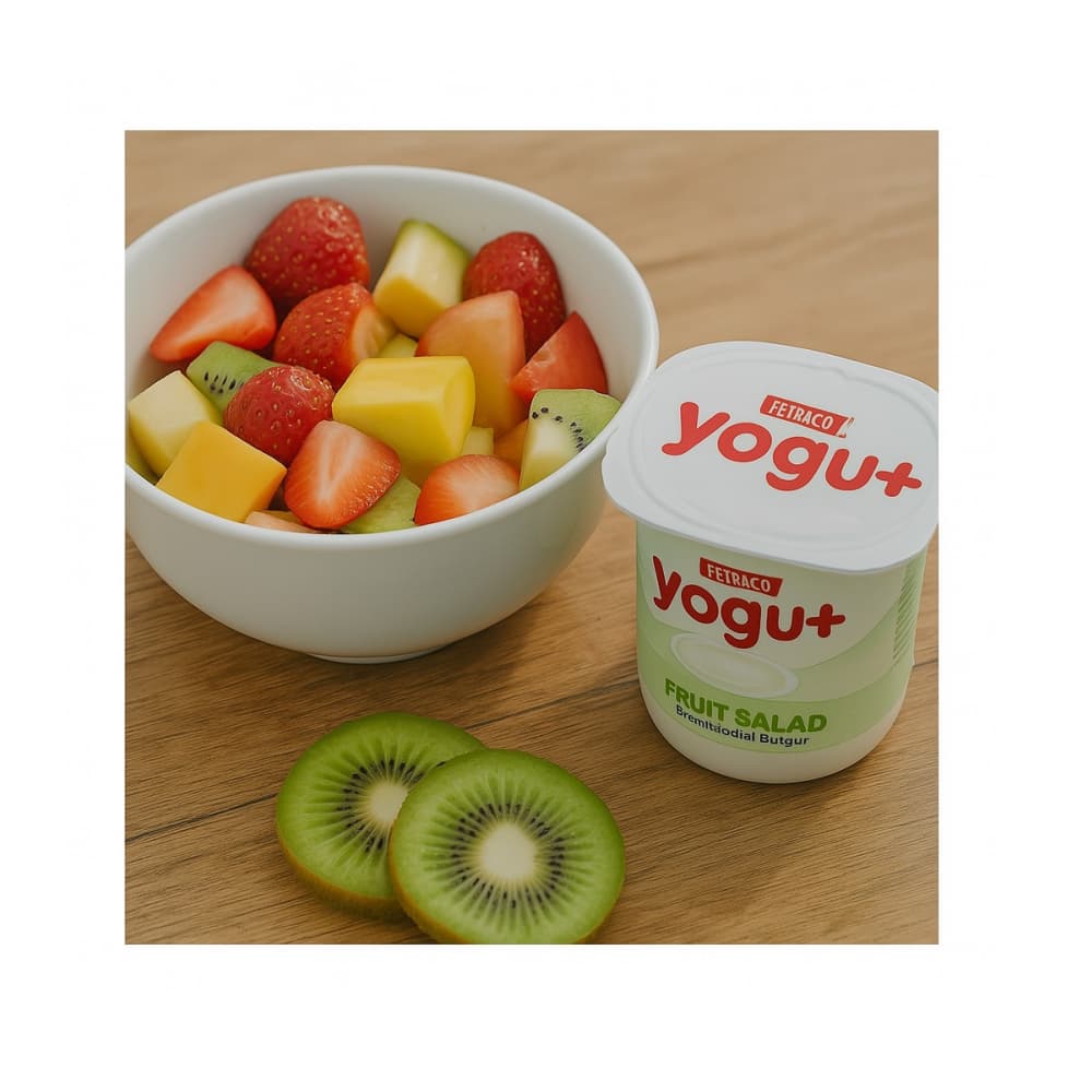 Yogurt sabor macedonia Yogu+ Feiraco (4 x 125 g / 4.41 oz) - Miniatura 4