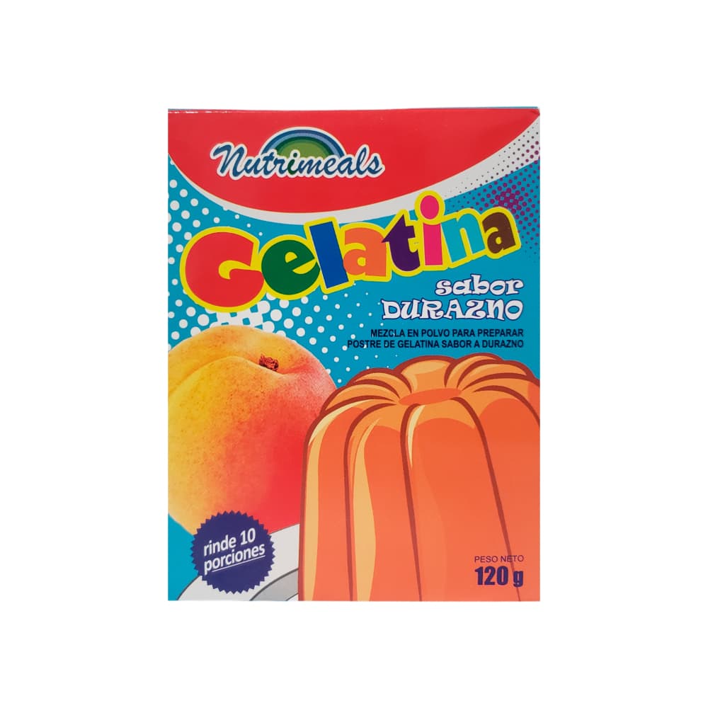Gelatina sabor durazno Nutrimeals (120 g / 4.23 oz) - Imagen 1