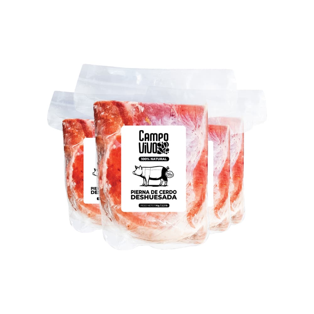 Pierna de cerdo deshuesada Campo Vivo (4 x 1 kg / 2.2 lb) - Imagen 1