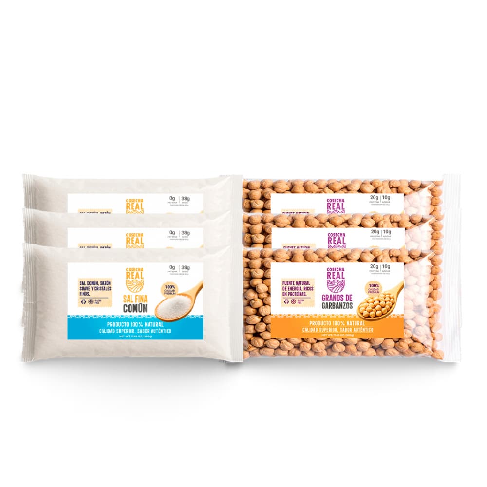 Combo esencial de cocina Cosecha Real #19: Sal fina común + Garbanzos - Imagen 1