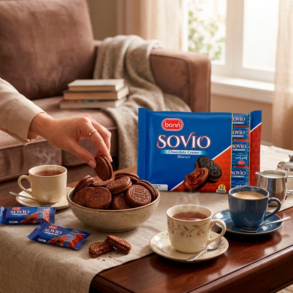 Galletas con crema de chocolate Sovio Bonn (360 g / 12.7 oz) - Miniatura 4