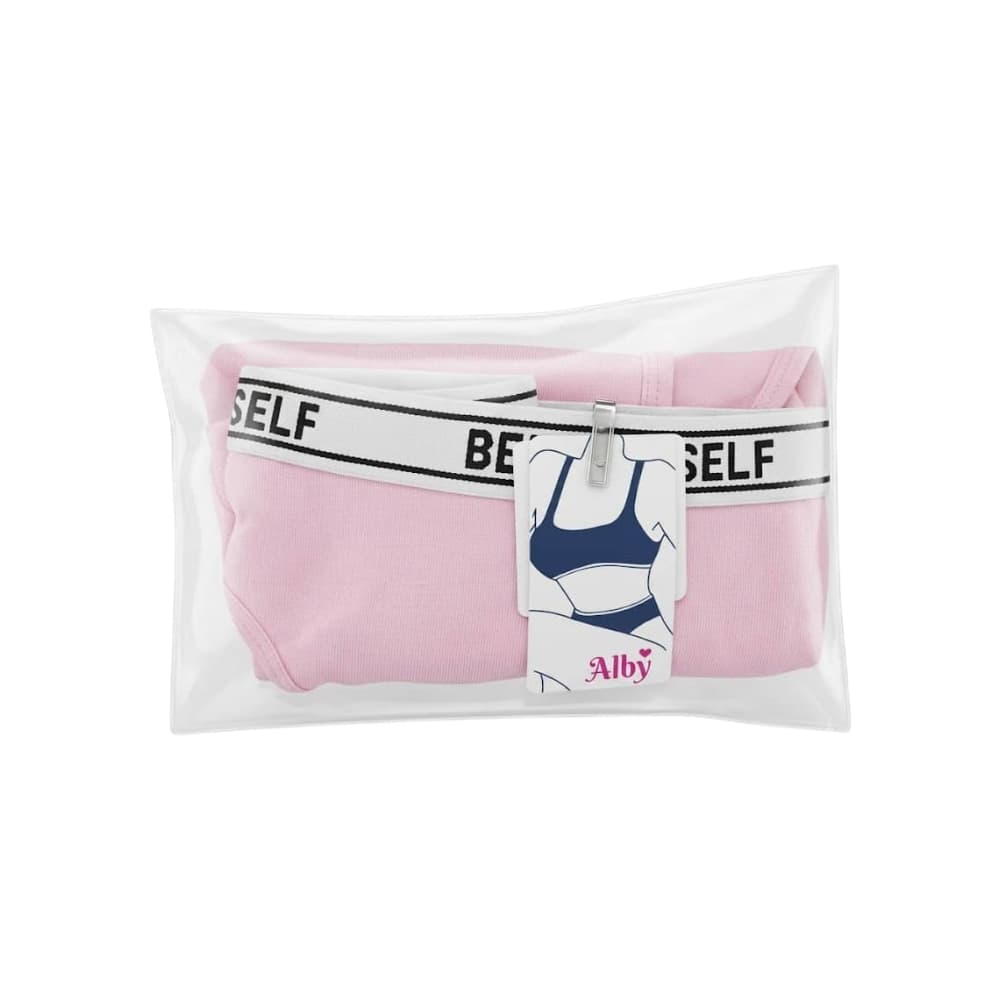 Conjunto de ropa interior femenina de dos piezas color rosado Alby - Miniatura 3