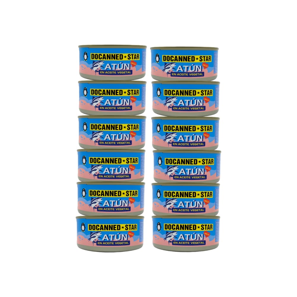 Atún en aceite vegetal Docanned Star (12 x 140 g / 4.9 oz) - Miniatura 1