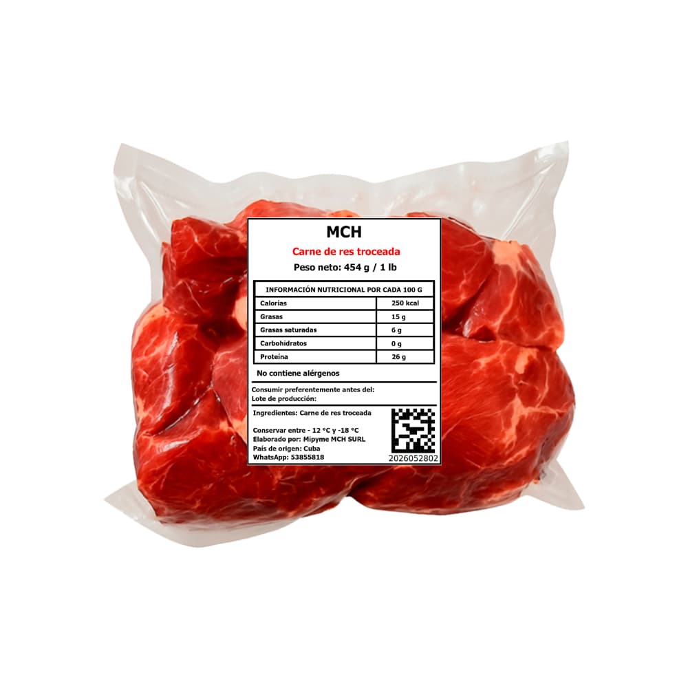 Carne de res troceada MCH (454 g / 1 lb) - Miniatura 1