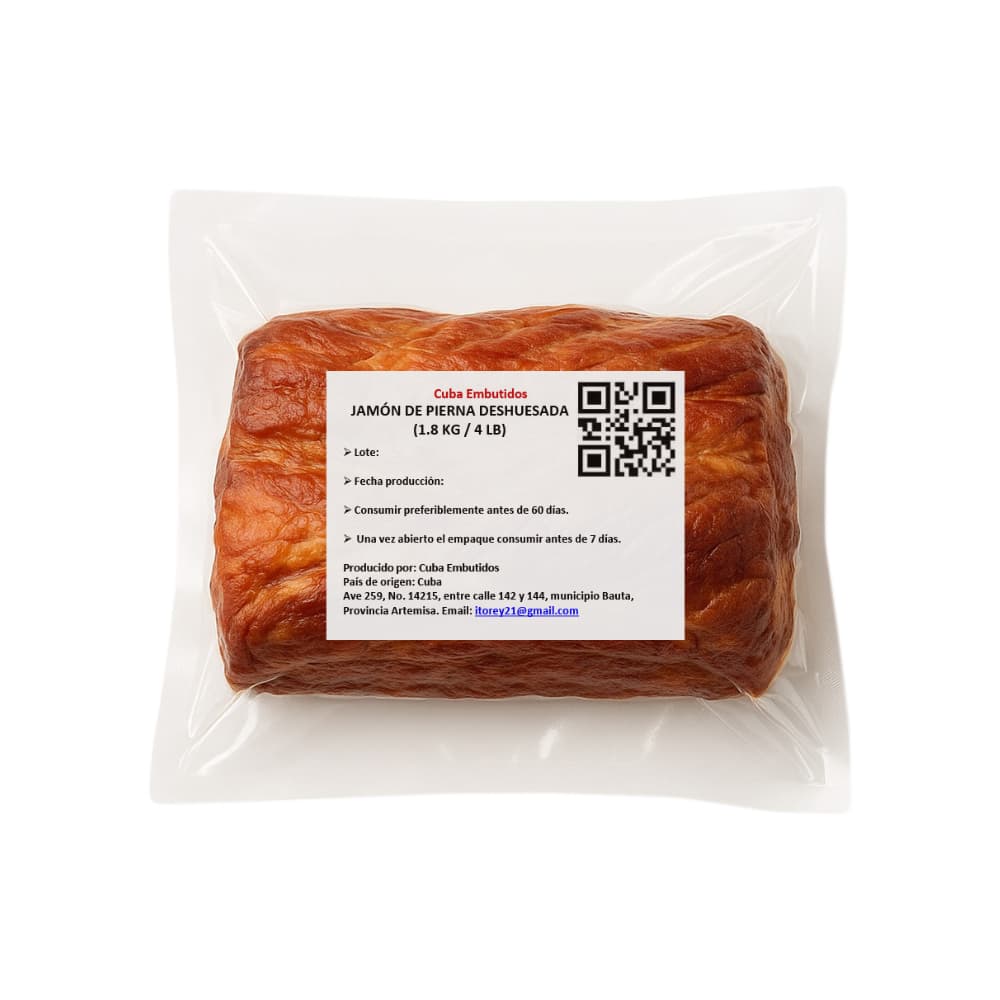 Jamón de pierna deshuesada Cuba Embutidos (1.8 kg / 4 lb) - Miniatura 3