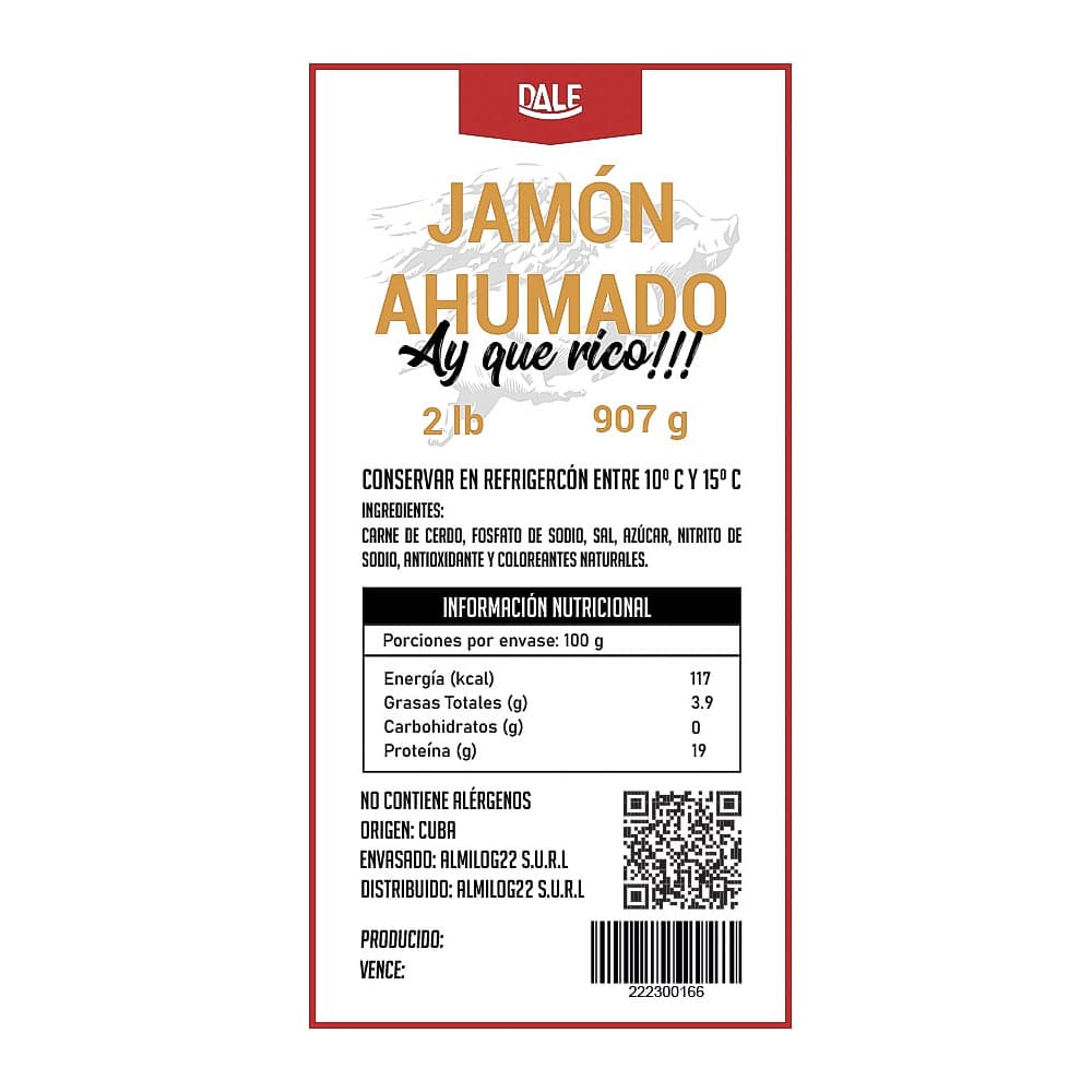 Jamón ahumado Ay que rico (907 g / 2.0 lb) - Miniatura 3
