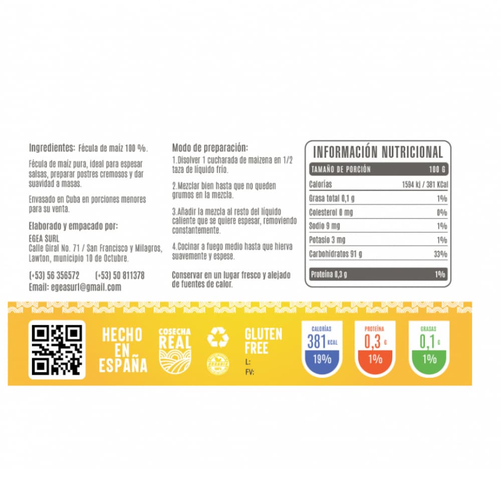 Maicena Cosecha Real (8 x 500 g / 1.1 lb) - Miniatura 3