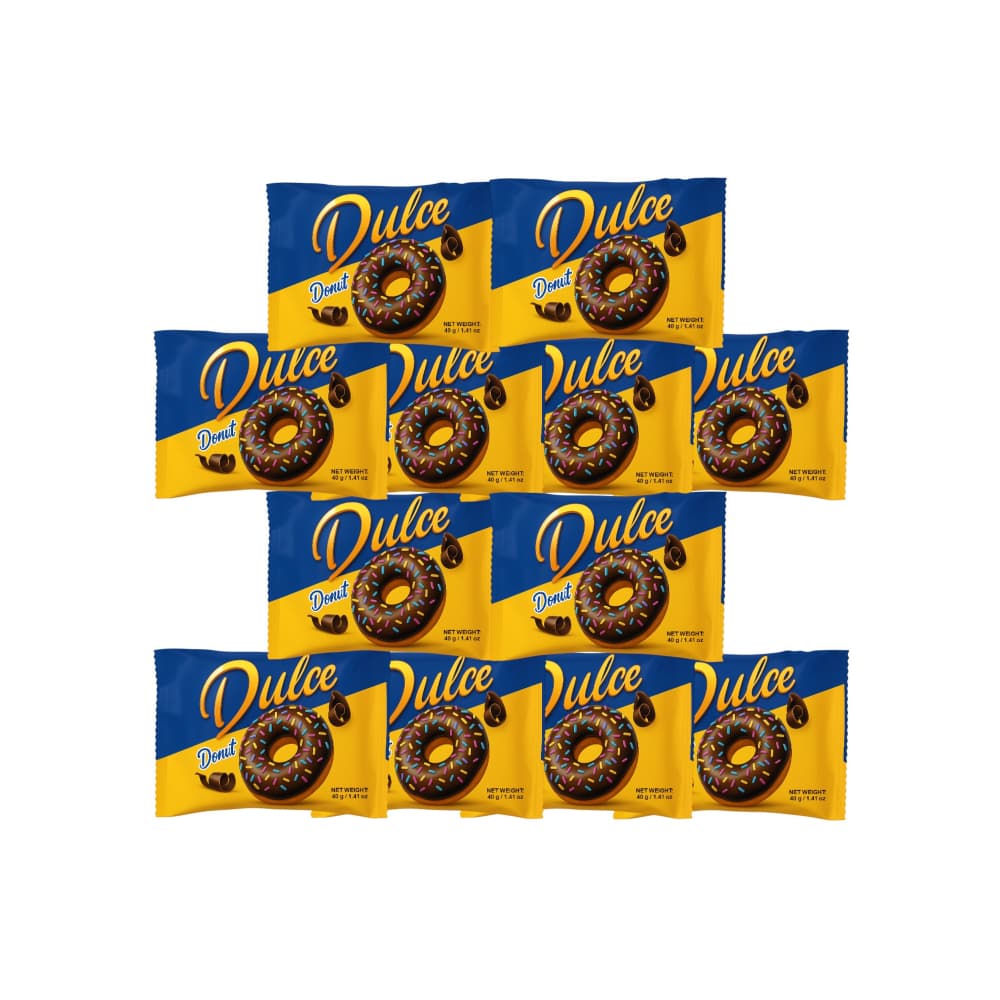 Dona cubierta de chocolate y chispas Dulce (12 x 40 g / 1.41 oz) - Imagen 1