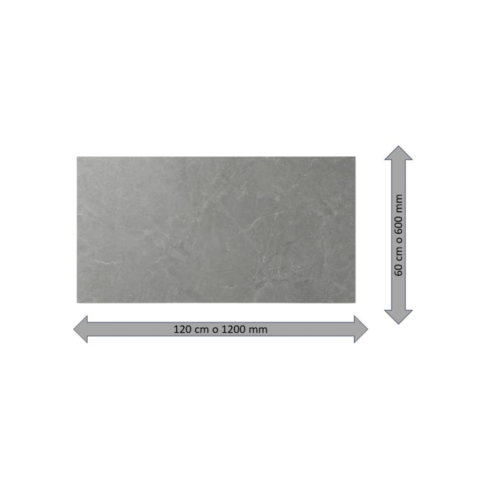 Caja de losas de cerámica acron grey matt 600 mm x 1200 mm Bluetone (2 U) - Miniatura 3
