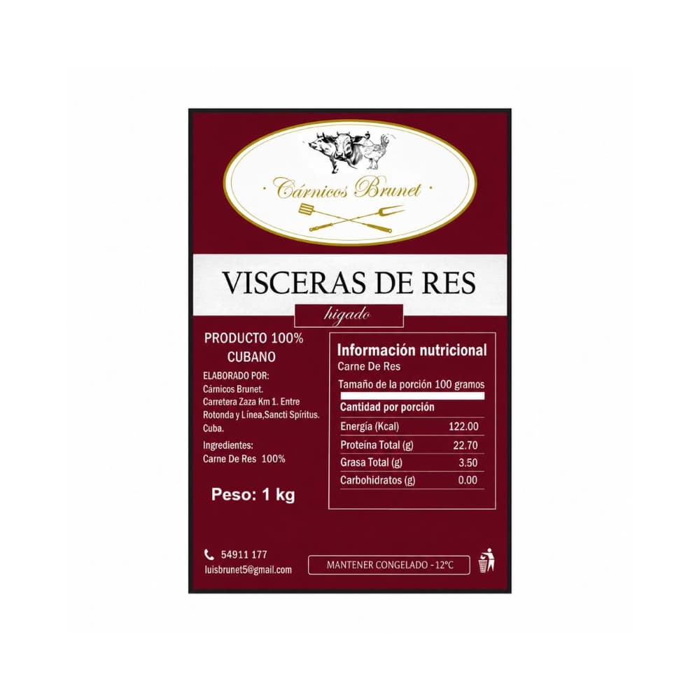 Hígado de res Brunet (1 kg / 2.2 lb) - Miniatura 3