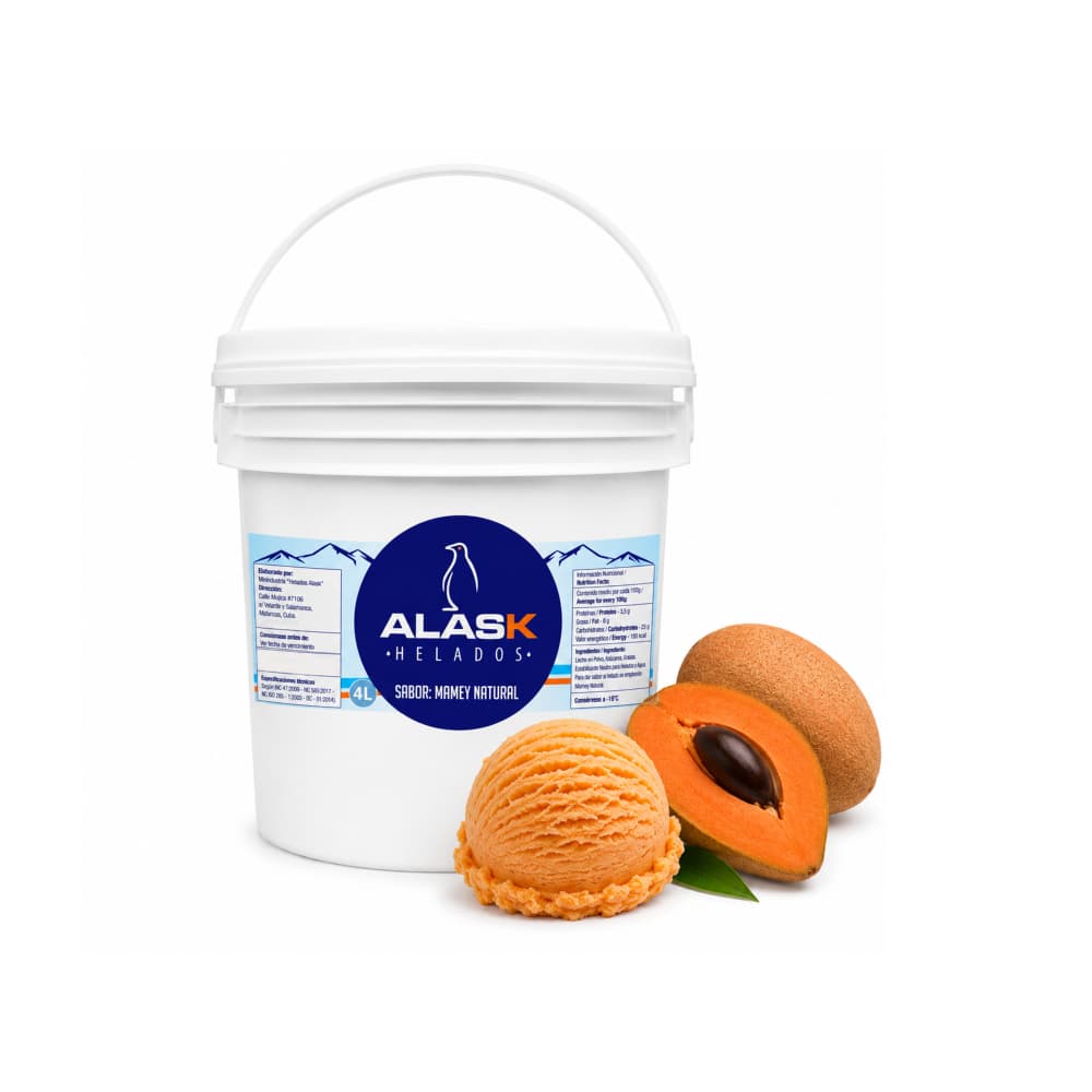 Helado de mamey natural Alask (4 L) - Miniatura 1