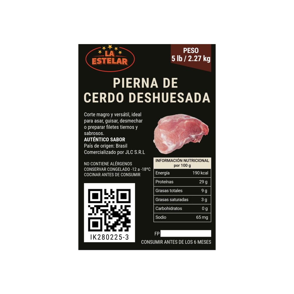 Pierna de cerdo deshuesada La Estelar (2.25 kg / 5 lb) - Miniatura 4