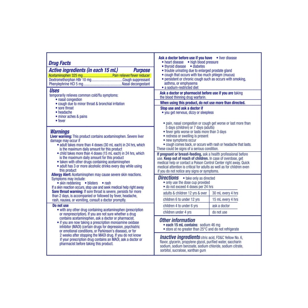 Líquido para el resfriado y la gripe Vicks DayQuil (118 ml / 4 oz) - Miniatura 4