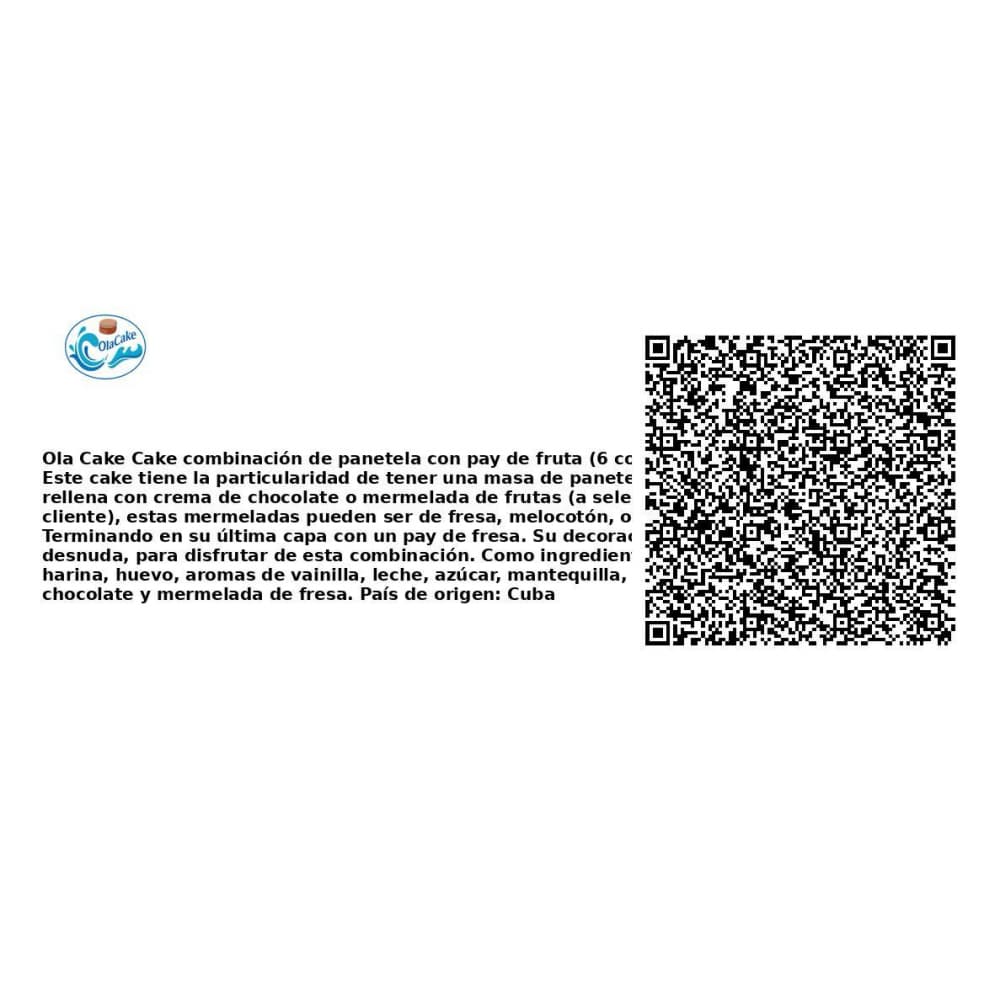 Cake combinación de panetela con pay de fruta (para 6 personas) - Miniatura 4