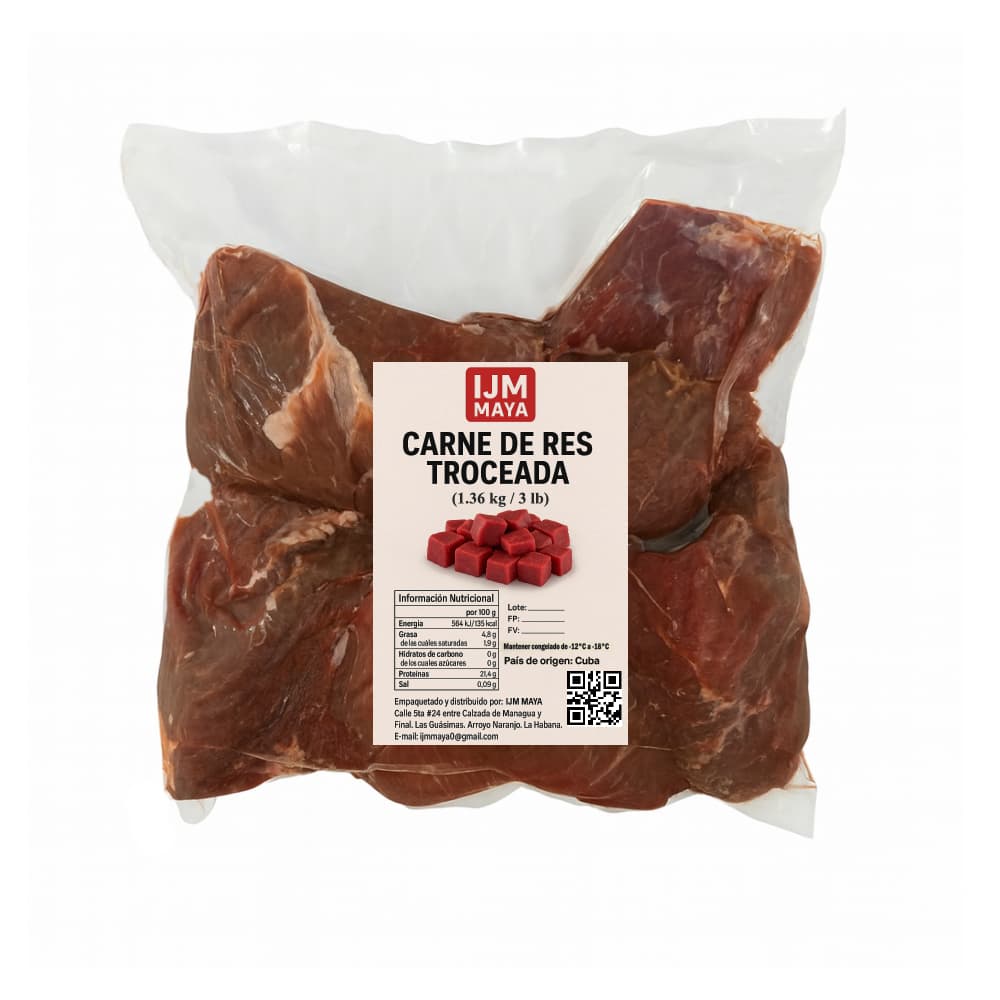 Carne de res troceada IJM Maya (1.36 kg / 3 lb) - Imagen 1