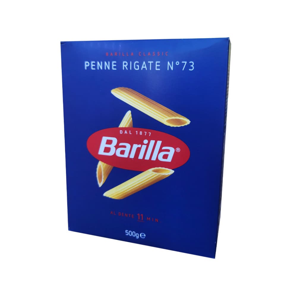 Pasta penne rigate No. 73 Barilla (500 g / 1.10 lb) - Imagen 1