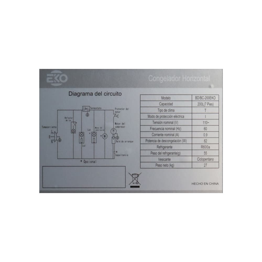 Congelador horizontal freezer gris 7 pies cúbicos EKO BD/BC-200EKO - Miniatura 3