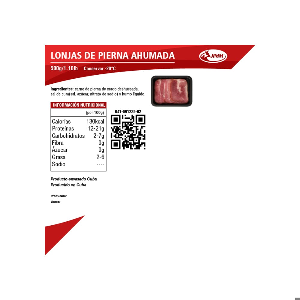 Lonjas de pierna ahumada Jimm (500 g / 1.10 lb) - Miniatura 3