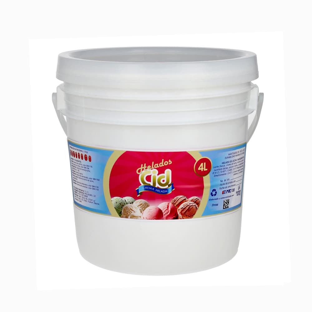 Helado sabor fresa CID (4 L) - Imagen 1