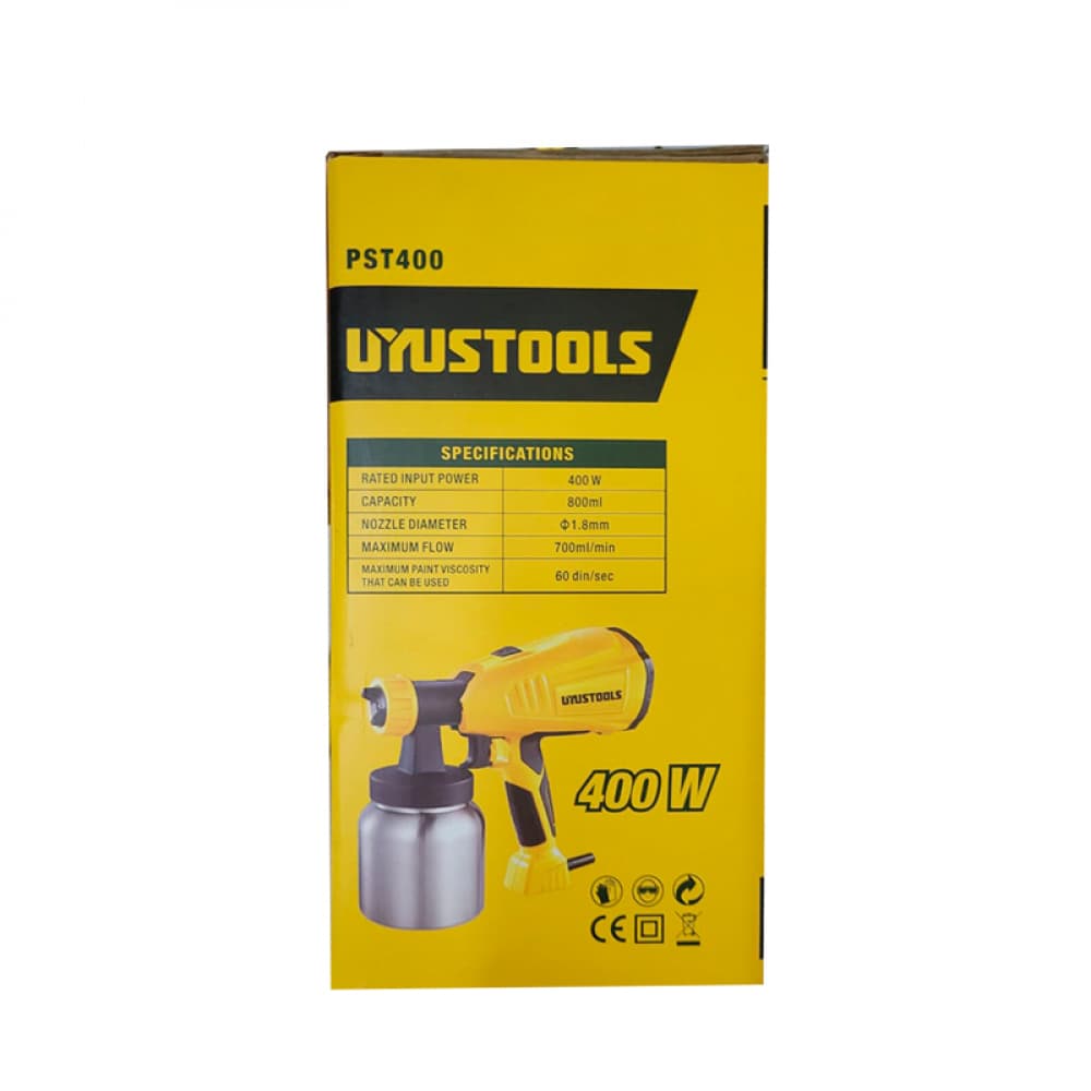 Pistola para pintar eléctrica 400 W 800 ml Uyustools PST400 - Miniatura 6