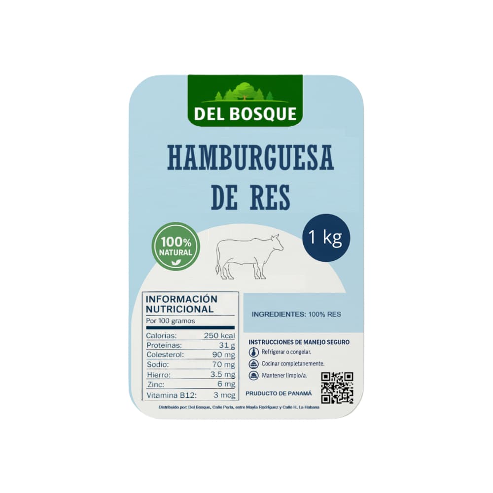 Hamburguesas de res Del Bosque (1 kg / 2.2 lb) - Miniatura 2