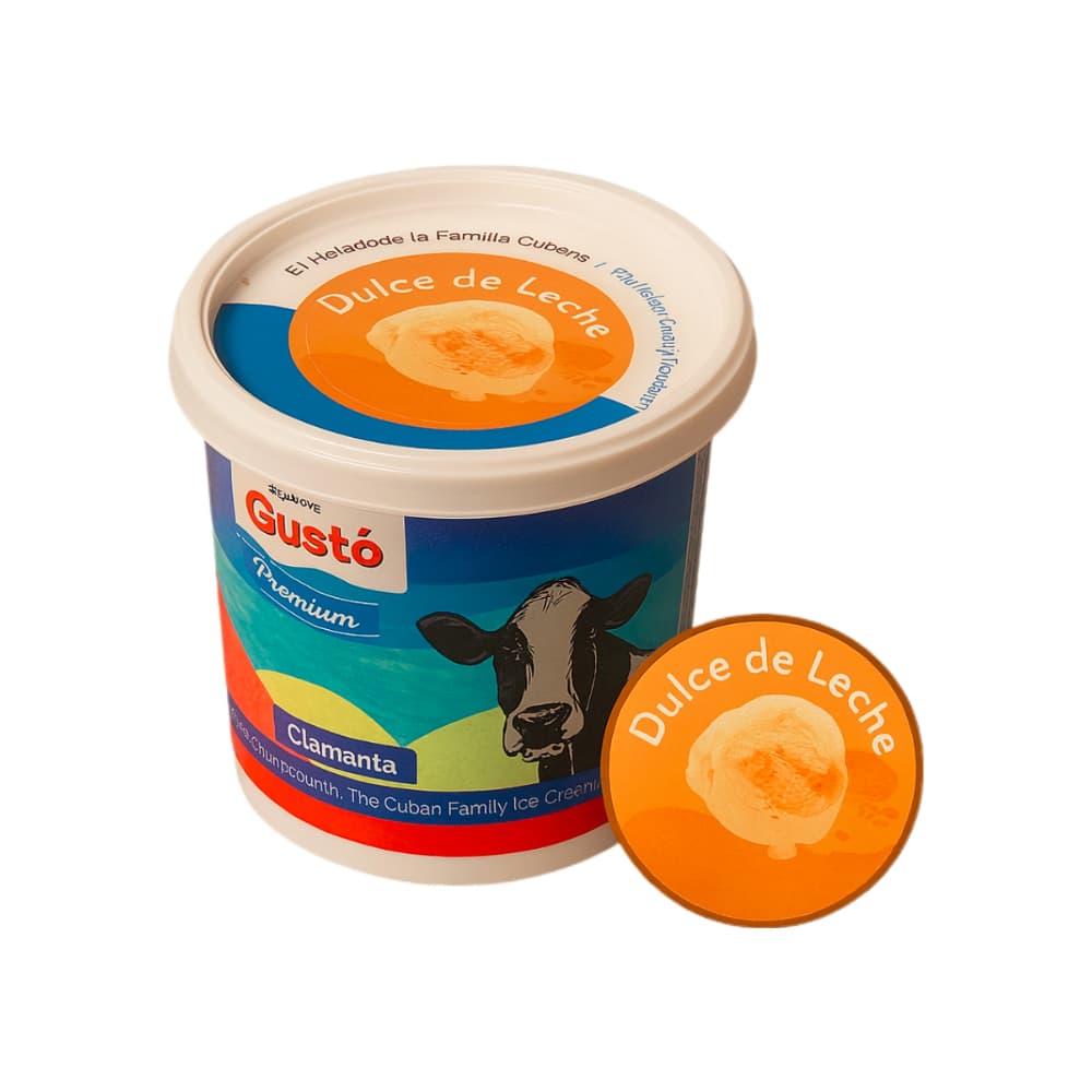 Helado de crema sabor dulce de leche Gustó Premium (1 L) - Miniatura 2