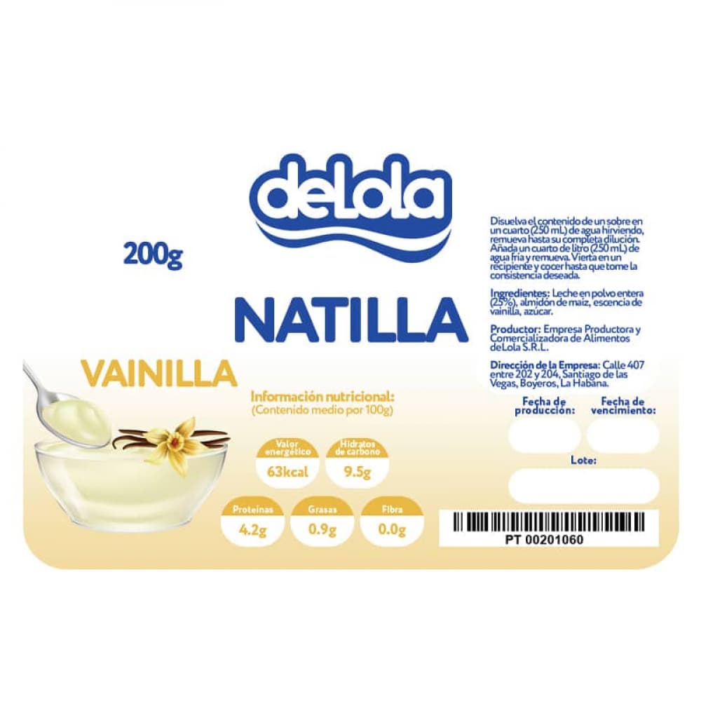Natilla sabor vainilla deLola (200 g / 7.05 oz) - Miniatura 2