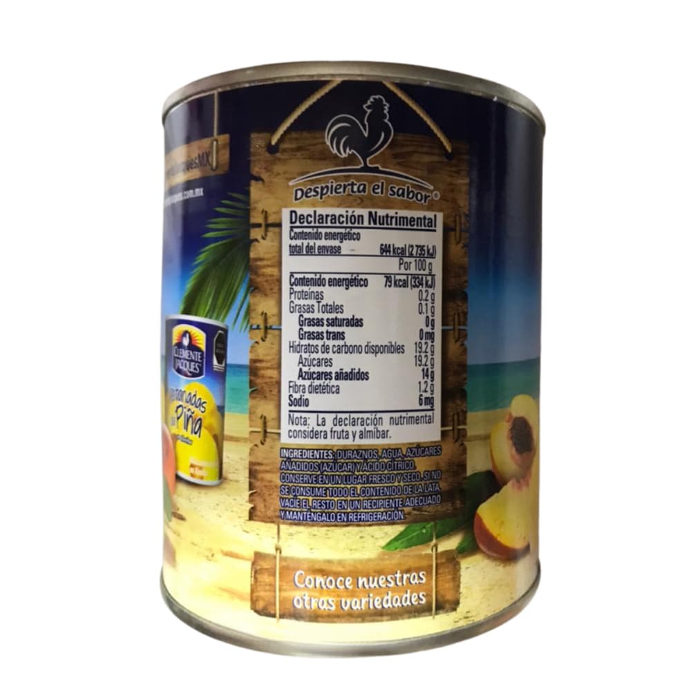 Mitades de durazno en almíbar Clemente Jacques (820 g / 1.81 lb) - Miniatura 2