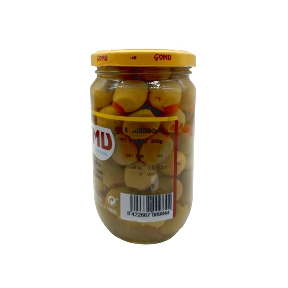 Aceitunas verdes rellenas de pasta de pimiento Gomu (300 g / 10.58 oz) - Miniatura 4