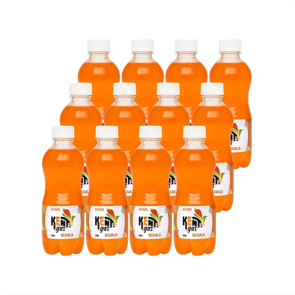 Refresco gaseado de naranja Kenti (12 x 330 ml) - Imagen 1