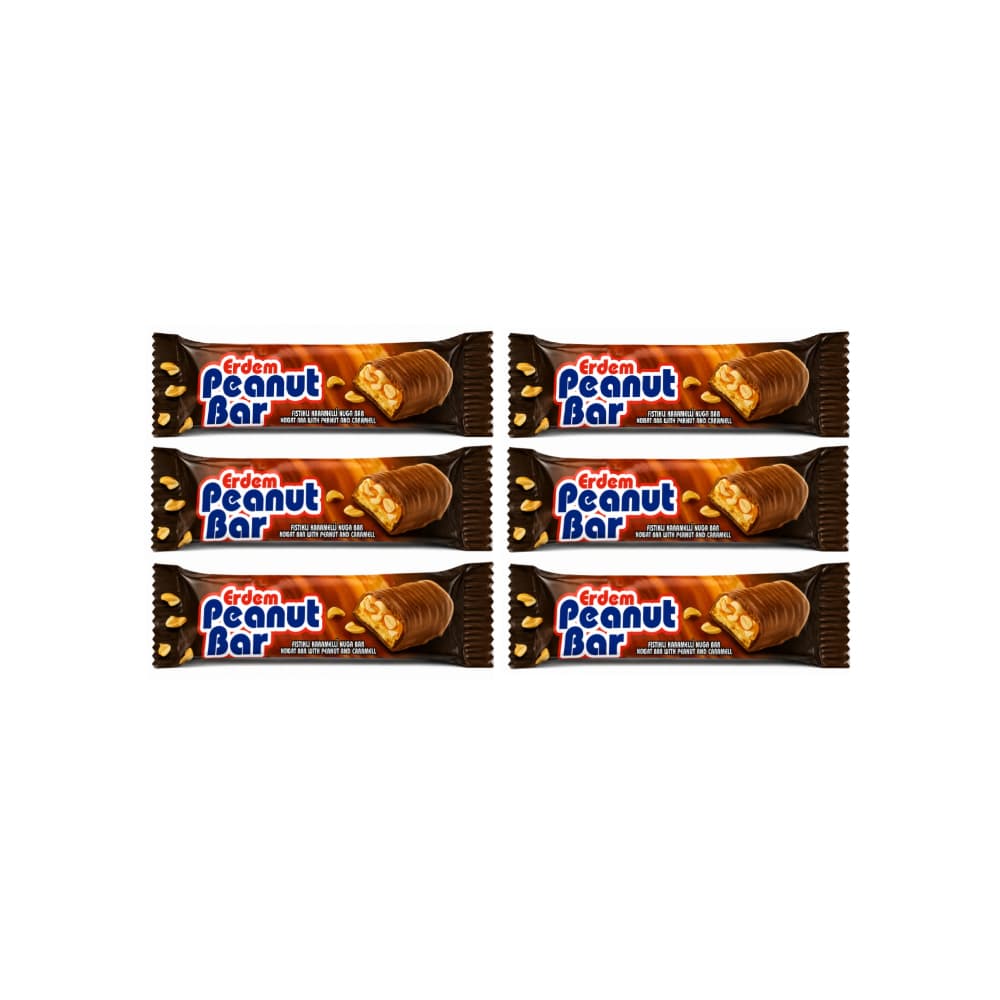Barra de cacahuete con caramelo y chocolate Erdem (6 x 20 g) - Miniatura 1