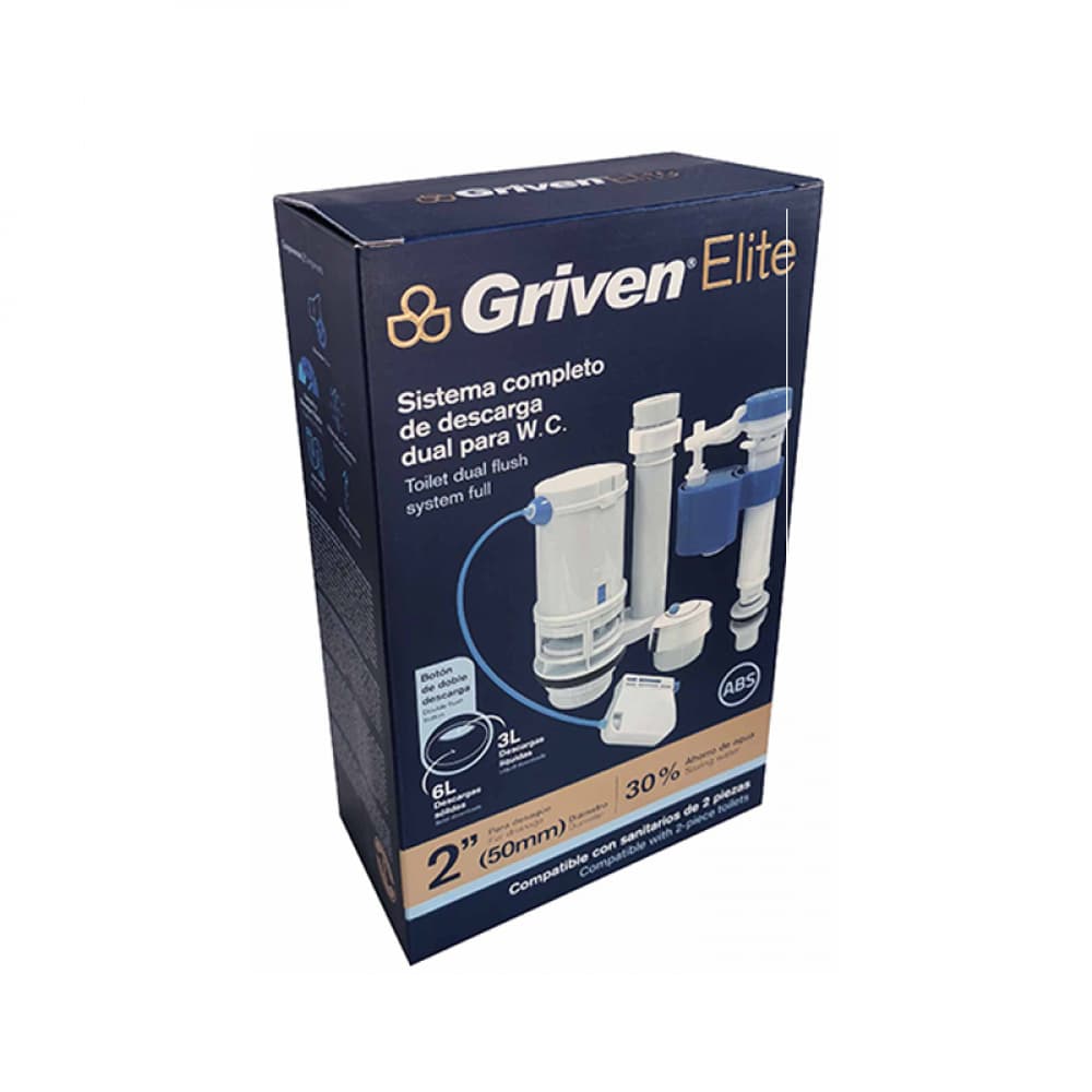 Sistema de descarga dual para inodoro Griven - Miniatura 2