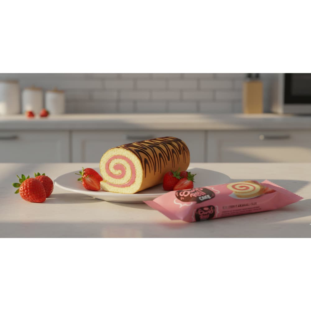 Pastelito enrollado con relleno de fresa Swis ANI (50 g / 1.76 oz) - Miniatura 4