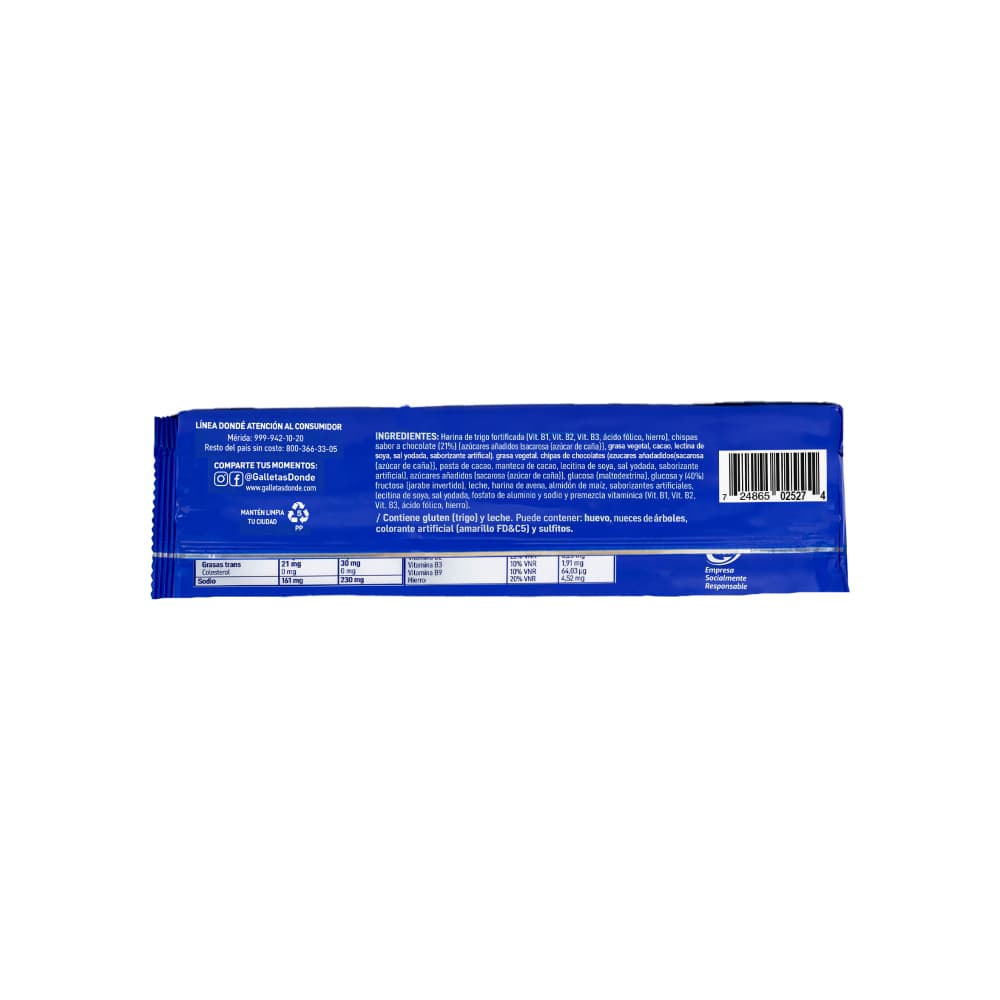 Galletas sabor chocolate Choco Tips Donde (70 g / 2.47 oz) - Miniatura 4