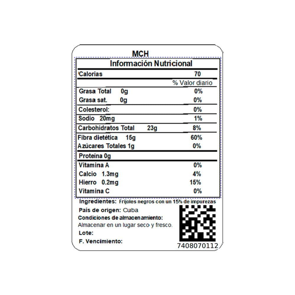 Frijoles negro MCH (2.49 kg / 5.5 lb) - Miniatura 2