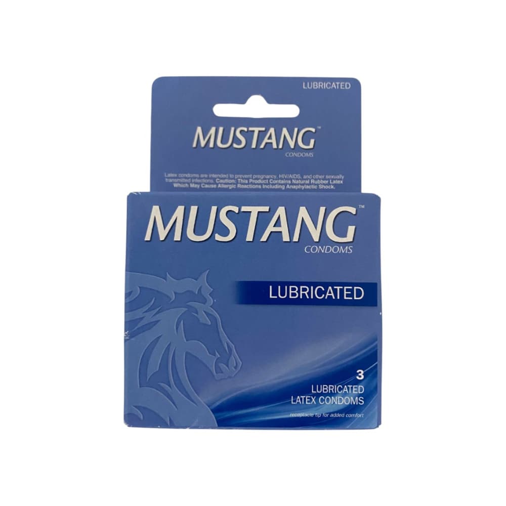 Condones de látex lub azul Mustang (3 U) - Miniatura 2