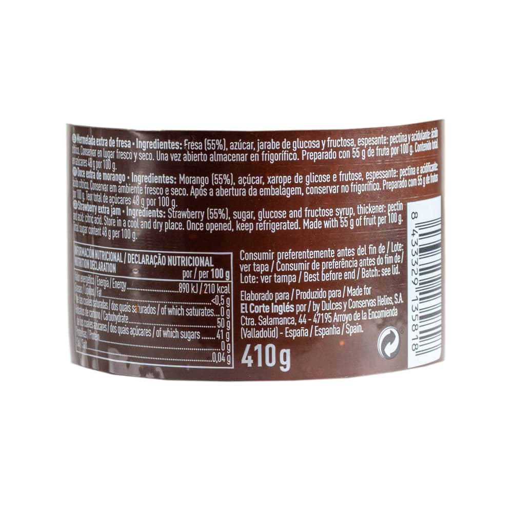 Mermelada de fresa extra El Corte Inglés (410 g / 14.4 oz) - Miniatura 3
