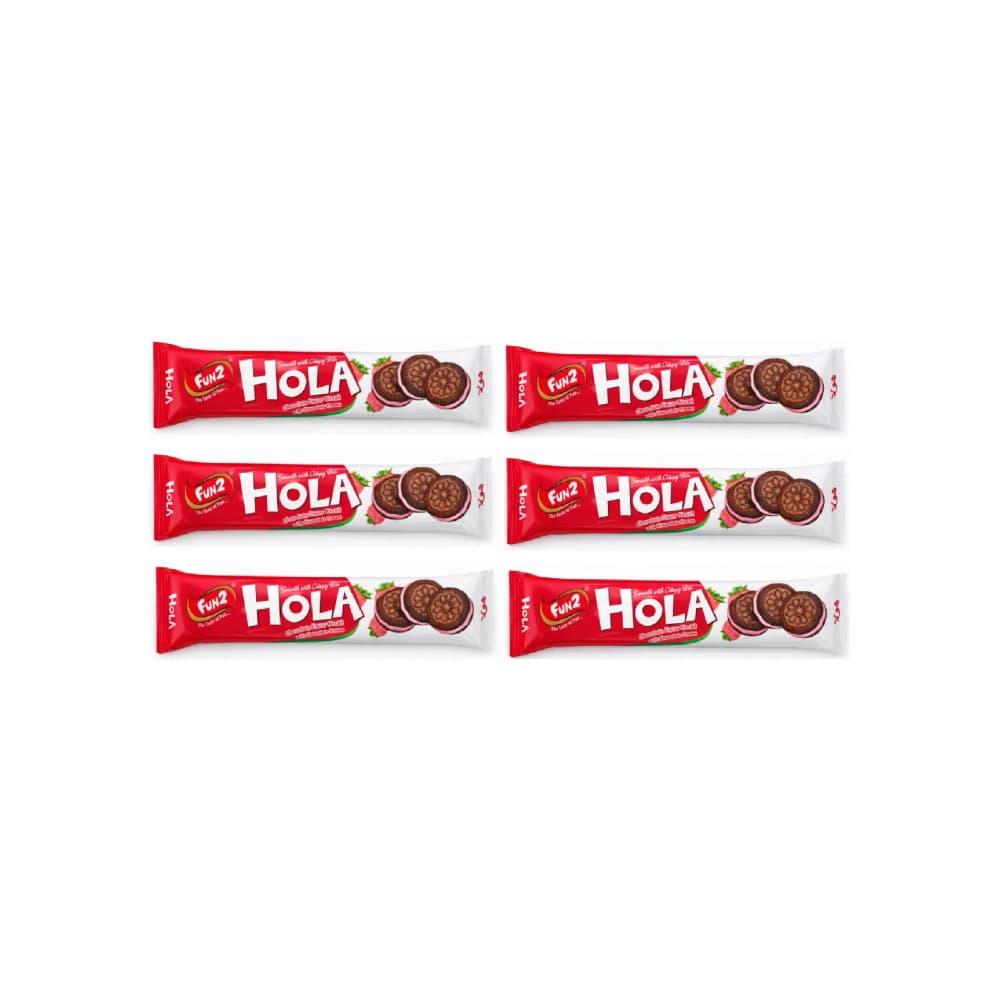 Galletas de chocolate rellenas de fresa Hola Fun2 (6 x 70 g / 2.46 oz) - Miniatura 1