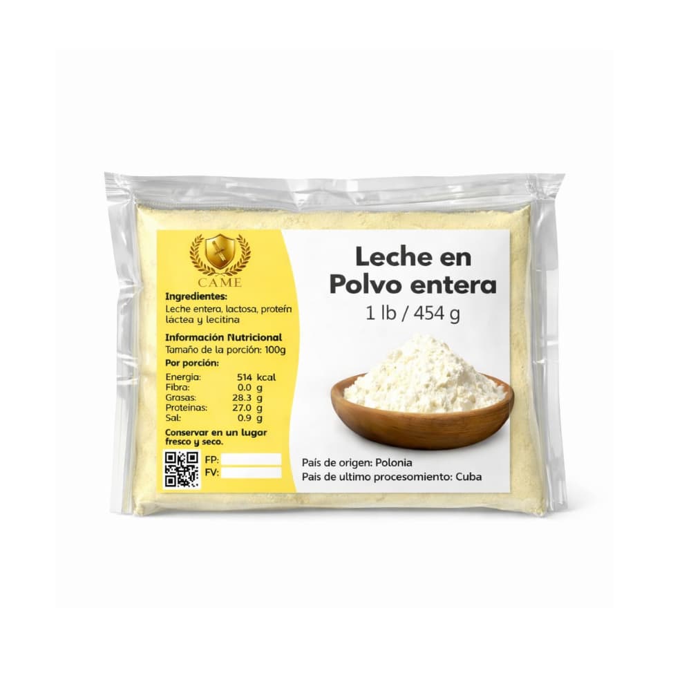 Leche en polvo entera CAME (454 g / 1 lb) - Miniatura 1