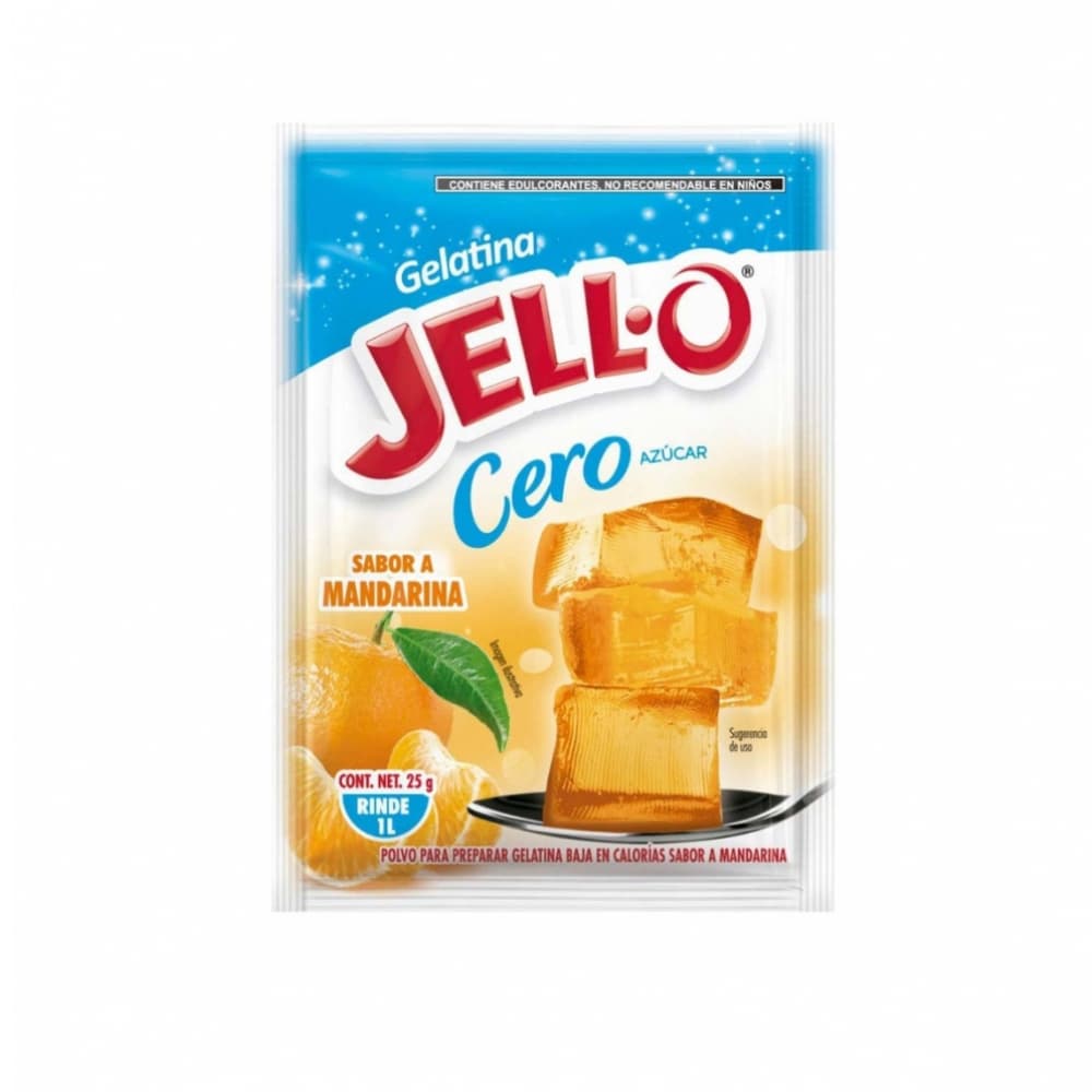 Gelatina sabor mandarina cero azúcar Jell-O (25 g) - Miniatura 2