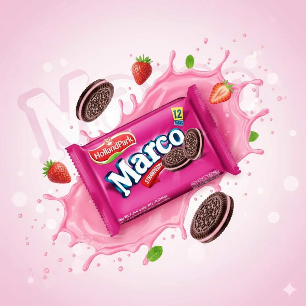 Galletas de chocolate con relleno sabor fresa Marco HollandPark (360 g / 12.69 oz) - Miniatura 5