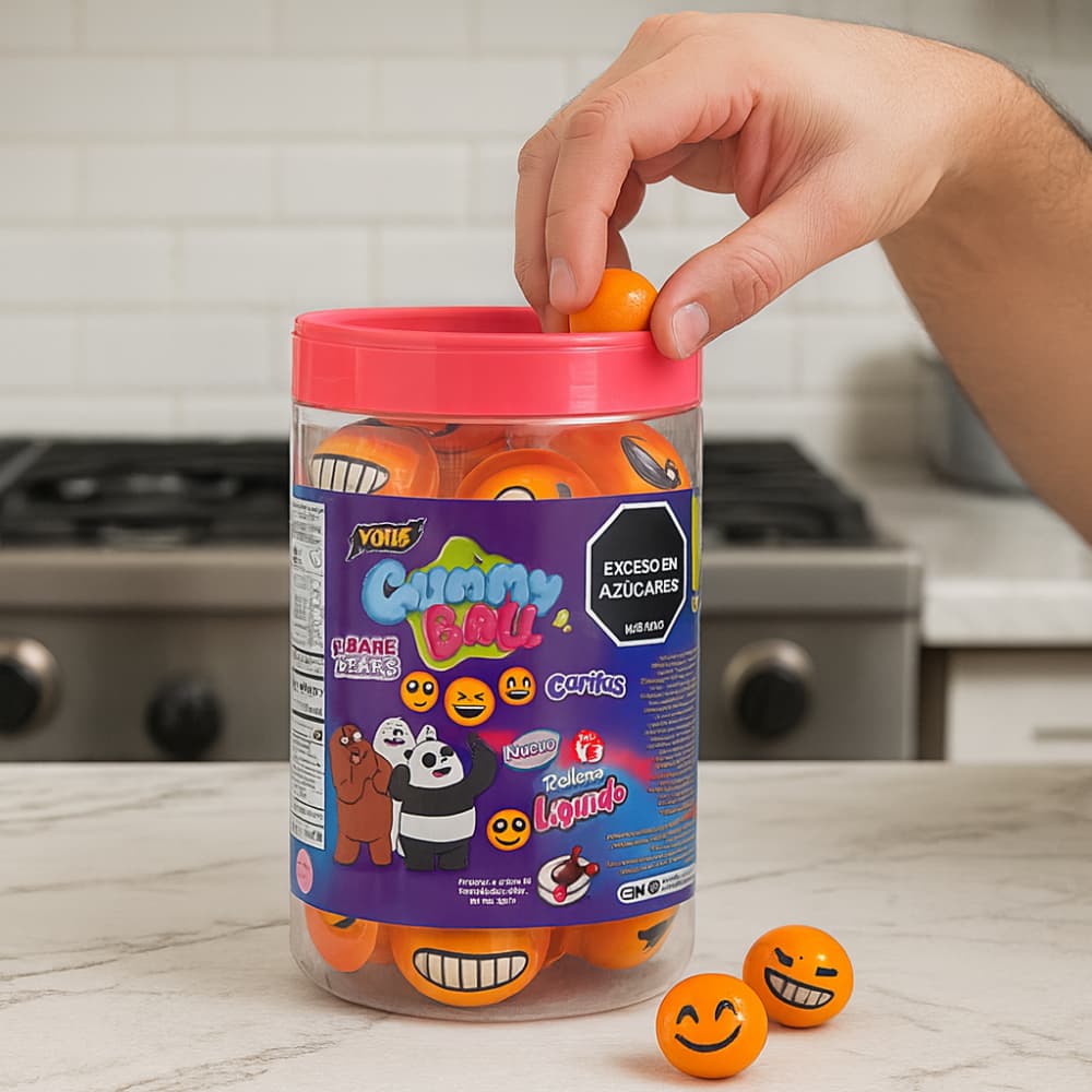 Malvaviscos con relleno líquido gummy ball Yolis (300 g / 10.58 oz) - Miniatura 4