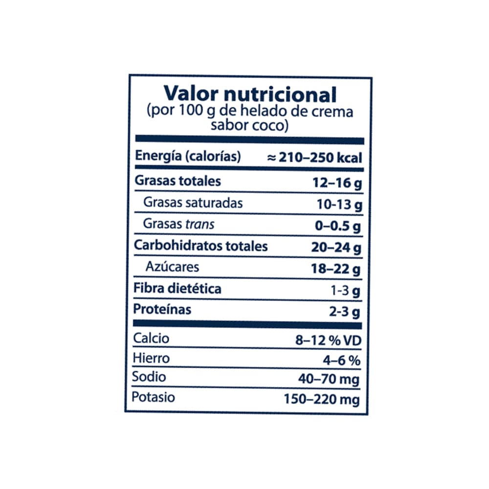 Helado de crema sabor coco YEYA (4 L) - Miniatura 3