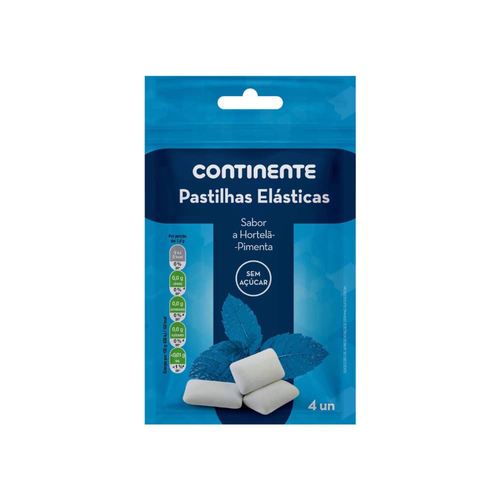 Chicle de menta Continente (4 x 22 g) - Miniatura 1
