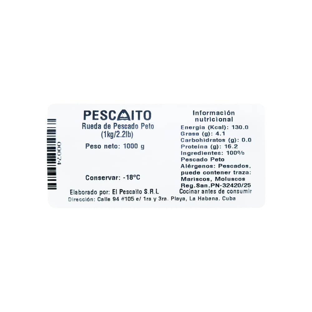Rueda de pescado peto Pescaito (1 kg / 2.2 lb) - Miniatura 4