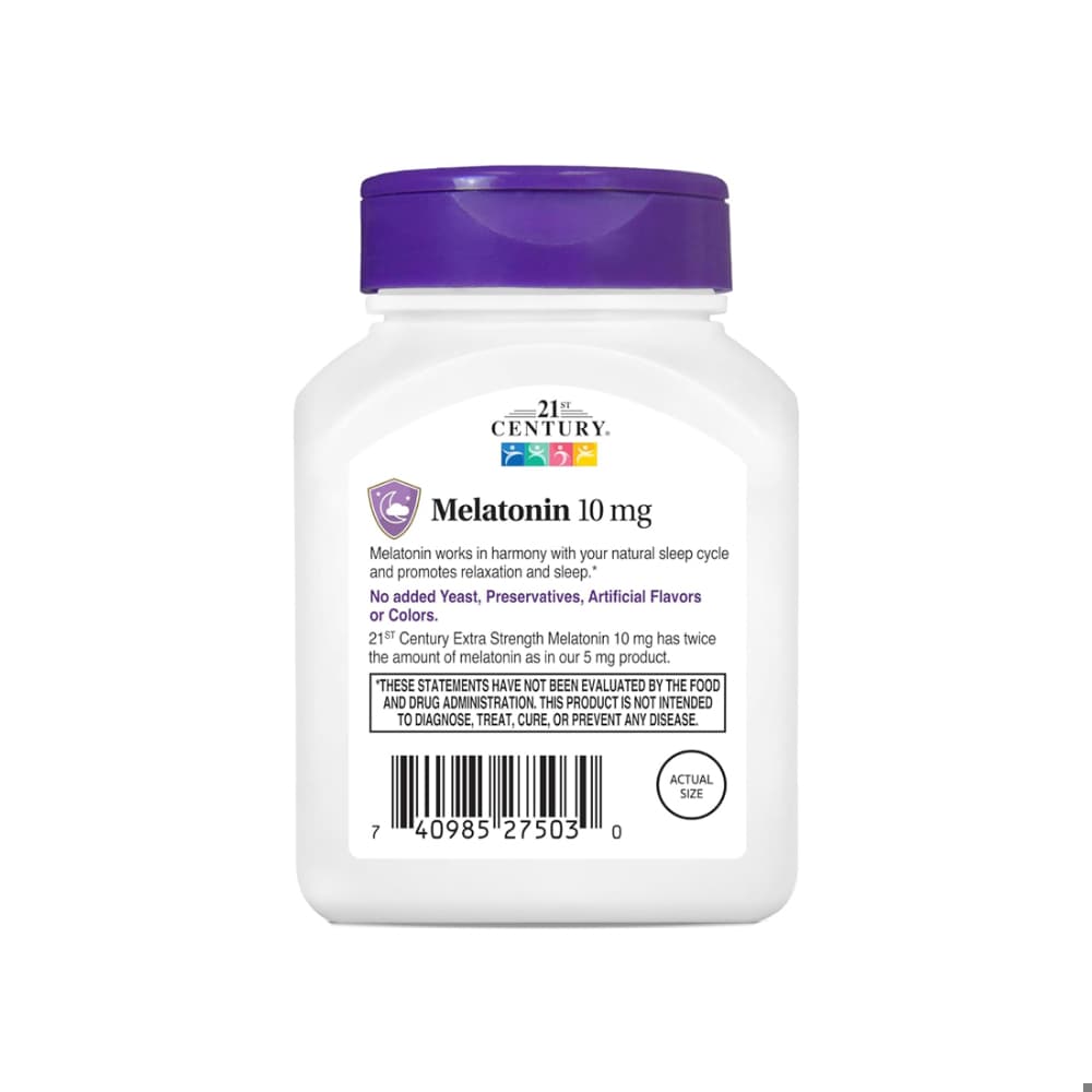 Melatonina 10 mg 21st Century (120 tabletas) - Miniatura 2