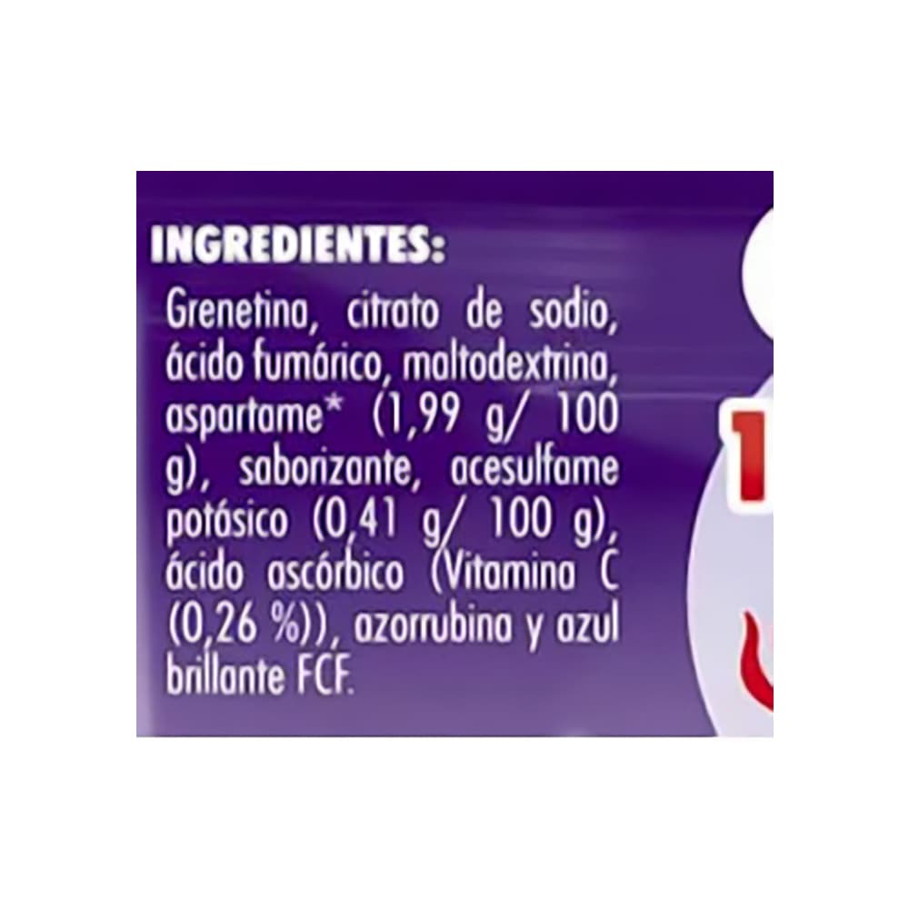 Gelatina sin azúcar fortificada con vitamina C sabor uva Jell-O (25 g) - Miniatura 3